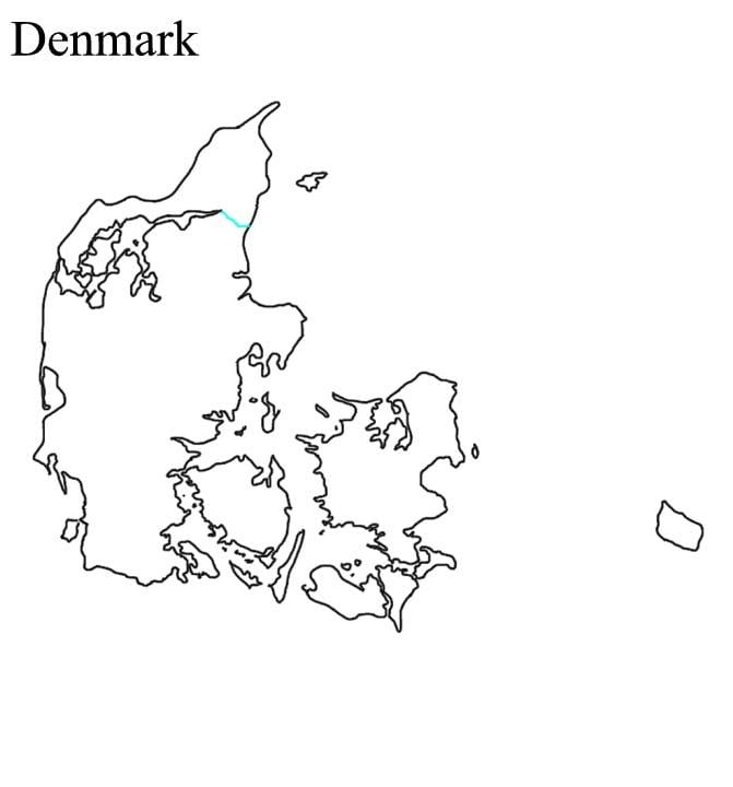 pusta mapa Danii