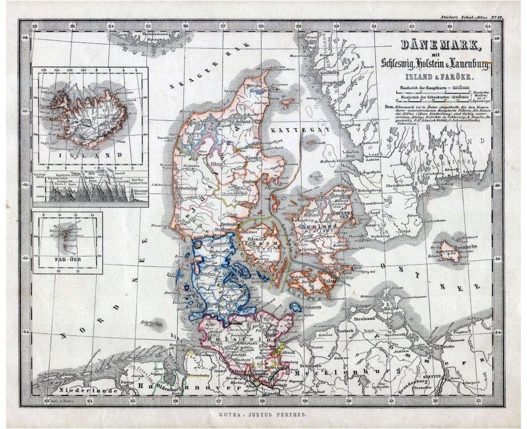 stara mapa Danii