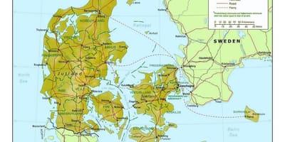 Mapa Danii Dania