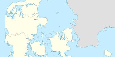 Mapa Danii wektor