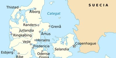 Mapa Dania, fredericia